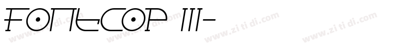 Fontcop III字体转换
